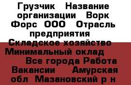 Грузчик › Название организации ­ Ворк Форс, ООО › Отрасль предприятия ­ Складское хозяйство › Минимальный оклад ­ 23 000 - Все города Работа » Вакансии   . Амурская обл.,Мазановский р-н